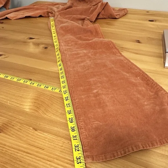 We The Free People Jayde Cord Jeans Women 31 Flare High Rise Corduroy Bellbottom - Picture 6 of 12